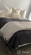 картинка 1 прикреплена к отзыву Grey Chevron Quilt Set - Breathable Cotton Reversible Coverlet, Full/Queen Size, All Season Bedding Layer For Winter By INK+IVY. от Lamar Hopkins