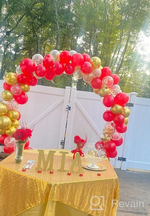 img 1 attached to Red Sequin Tablecloth - 60X102In Rectangle Fabric Linen For Christmas Wedding Decoration review by Daniel Delgado