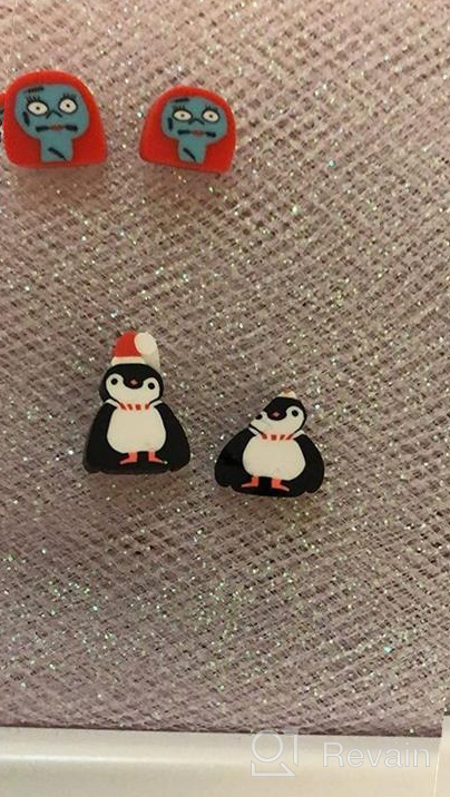 img 1 attached to NEWITIN 100 Pairs Colorful Cute Stud Earrings: Hypoallergenic Plastic Earrings for Girls and Women review by Shannon Brown