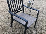 картинка 1 прикреплена к отзыву Set Of 2 PHI VILLA 300Lbs Wrought Iron Bistro Chairs With Armrests For Outdoor Patio, Garden Or Backyard Use от Amanda Adams