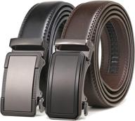 leather ratchet click buckle adjustable men's accessories best in belts logo