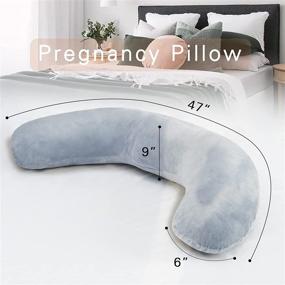 img 2 attached to 🤰 RUKOY Pregnancy Pillow: Ultimate Side Sleeping Support for Pregnancy, Full Body Comfort with Upgraded Velvet Pillowcase