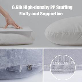 img 3 attached to 🤰 RUKOY Pregnancy Pillow: Ultimate Side Sleeping Support for Pregnancy, Full Body Comfort with Upgraded Velvet Pillowcase