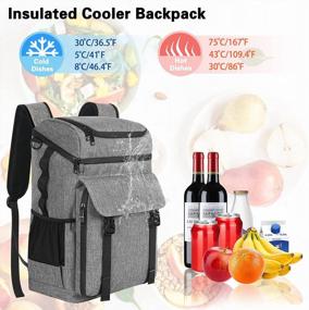 img 2 attached to Cooler Backpack Insulated Waterproof 30 Cans Leak Proof Cooler Bag For Men Women