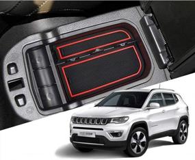 img 4 attached to Keep Your Jeep Compass Organized With HOTSYSTEM Armrest Storage Tray & Accessories