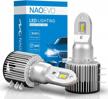 naoevo h15 led headlight bulbs - ultra-bright 500% more lumens - high beam 72w 8000lm 6500k - 2 pack with 2-year warranty logo