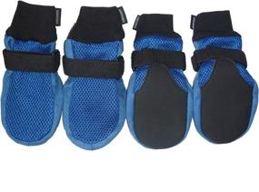 img 4 attached to 🐾 LONSUNEER Dog Boots Set of 4 - Breathable Soft Sole Paw Protectors with Nonslip Feature - Available in 5 Sizes