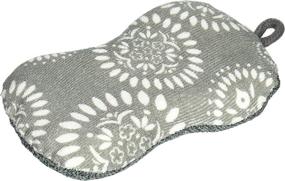 img 4 attached to MUkitchen Microfiber Sponge Scrubber, Medallion Gray - Durable and Effective