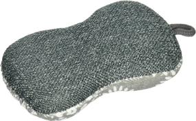 img 3 attached to MUkitchen Microfiber Sponge Scrubber, Medallion Gray - Durable and Effective