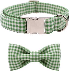 img 2 attached to Lionet Paws Dog Collar with Bowtie, Adjustable & Comfortable for Small Dogs, Puppies, and Cats – Neck Size 10-16 inches