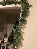 img 1 attached to 2PCS Faux Silk Eucalyptus Garlands - Artificial Greenery Vines For Wedding Backdrop, Wall Decor And Flower Arrangements review by Lawrence Feldman