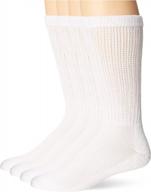 4-pack of half cushion crew socks for adults by medipeds logo