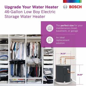 img 2 attached to Bosch Thermotechnology 46-Gallon Low Boy Electric Storage Water Heater, Gray (7738007324)