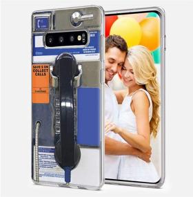 img 2 attached to Cute Vintage Black Blue Pulic Payphone Design Samsung Galaxy S10 Case - CHICHIC Soft TPU Silicone Protective Cover