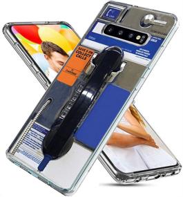 img 4 attached to Cute Vintage Black Blue Pulic Payphone Design Samsung Galaxy S10 Case - CHICHIC Soft TPU Silicone Protective Cover