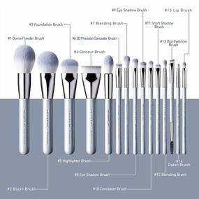 img 3 attached to 15PCS Makeup Brush Set Babyblue And Makeup Brushes Cleaning Set
