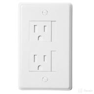 🔌 decora white electrical outlet covers with safe plate feature (2 screws) логотип