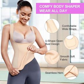 img 1 attached to Women'S Waist Trainer Shapewear Seamless Body Shaper Tummy Control Workout Tank Top Corset Vest