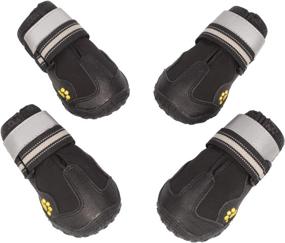 img 4 attached to 🐾 Waterproof Dog Booties with Reflective Straps & Anti-Slip Sole: Ultimate Paw Protector for Medium-Large Dogs (4Pcs)