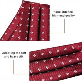 img 1 attached to Elegant HISDERN Ascot Ties & Pocket Square Set For Men'S Wedding Parties