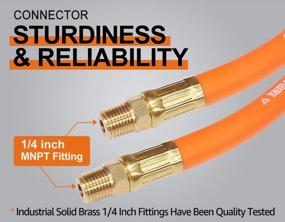 img 3 attached to Heavy Duty 3/8" X 50 Ft YAMATIC Hybrid Air Hose With 1/4 Inch MNPT Fittings, 300 PSI & Bend Restrictors - Kink Resistant!