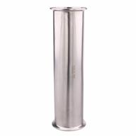 dernord sanitary spool tube with clamp ends,stainless steel 304 seamless round tubing with 3 inch tri clamp ferrule flange (tube length: 12 inch / 305mm) logo