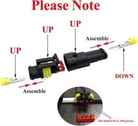 img 1 attached to 🔌 DSTFUY Electrical Auto Wire Connector: Waterproof 2Pin Way Male and Female Auto Wire Connectors for Motorcycle, Scooter, Truck, Boats - 10 Kit Sets