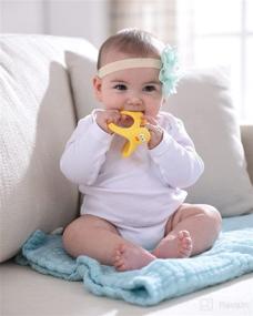 img 3 attached to 🦆 Mombella Silicone Baby Teething Toy - 3M+ Sucking to Biting Needs - Teething Pain & Itch Relief - Two Handle Baby Teether Toy - 3M, 6M, 8M Infants - Yellow Duck