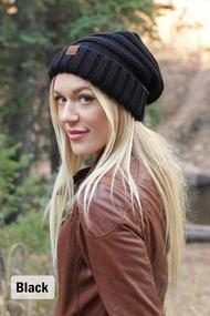 img 2 attached to Women'S Oversized Slouchy Beanie Hat Ribbed Knit Warm Cap By Funky Junque Exclusives