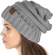 women's oversized slouchy beanie hat ribbed knit warm cap by funky junque exclusives logo
