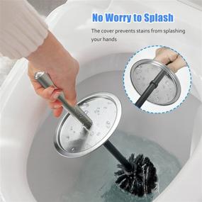 img 3 attached to LAISU Stainless Steel Toilet Bowl Brush and Holder Set - No Smell, Splash-Proof, Leakproof, Deep Cleaning, Anti-Slip Base - 2 Pack