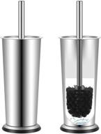 laisu stainless steel toilet bowl brush and holder set - no smell, splash-proof, leakproof, deep cleaning, anti-slip base - 2 pack logo