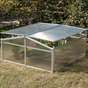 img 1 attached to Protect Your Plants With Gardenised Mini Greenhouse Flower Box - Double Sided Roof, Clear And Efficient (QI003906)