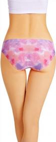 img 1 attached to Floral Low Rise Hipster Bikini Panties: Morvia'S Seamless And Stretchy Multi-Pack For Women