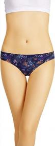 img 3 attached to Floral Low Rise Hipster Bikini Panties: Morvia'S Seamless And Stretchy Multi-Pack For Women