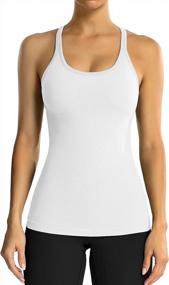 img 4 attached to Stay Comfy & Chic With ATTRACO'S Ribbed Workout Tank Tops For Women - Features Built-In Bra, Tight Racerback, And Scoop Neck Athletic Top