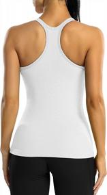 img 3 attached to Stay Comfy & Chic With ATTRACO'S Ribbed Workout Tank Tops For Women - Features Built-In Bra, Tight Racerback, And Scoop Neck Athletic Top
