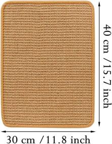 img 3 attached to 🐱 SnowTing Cat Scratcher Mat - Natural Sisal Anti-Slip Cat Scratch Pad, Indoor Cat Grinding Claws, Protecting Furniture, Carpets, Sofas - 11.8x15.7inch (Random Color)