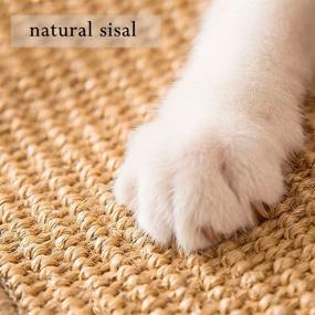 img 2 attached to 🐱 SnowTing Cat Scratcher Mat - Natural Sisal Anti-Slip Cat Scratch Pad, Indoor Cat Grinding Claws, Protecting Furniture, Carpets, Sofas - 11.8x15.7inch (Random Color)