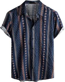 img 2 attached to VATPAVE Floral Hawaiian Shirts Sleeve Men's Clothing: The Best Shirts for Style and Comfort