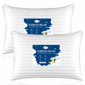 img 4 attached to Machine Washable Toddler Pillow, 13 X 18 Inches - Perfect For Sleeping And Travel, Fits Cots (Pillowcase Not Included)