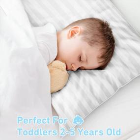 img 3 attached to Machine Washable Toddler Pillow, 13 X 18 Inches - Perfect For Sleeping And Travel, Fits Cots (Pillowcase Not Included)