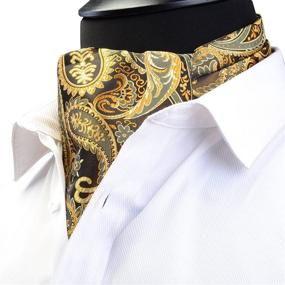 img 3 attached to GUSLESON Cravat Paisley Jacquard 0602 08 Men's Accessories made as Ties, Cummerbunds & Pocket Squares