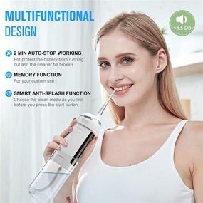 img 1 attached to 💦 Cordless Water Flosser for Teeth - Rechargeable Dental Oral Irrigator with 6 Modes, Powerful Water Teeth Cleaner Pick - Long Battery Life, IPX7 Waterproof