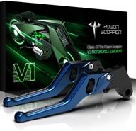 poison scorpion blue motorcycle brake clutch levers wheel adjustable short compatible with fz07 mt07 14-21 logo