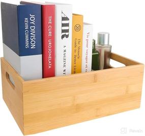 img 2 attached to Bamboo Storage Box Set Multi Purpose