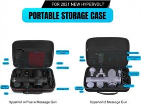 img 3 attached to 🚗 Shockproof Carrying Case for Hyperice Hypervolt Percussion Massage Gun - Fits 2020 Hypervolt and Hypervolt Plus Devices - Lightweight Hard Shell Portable Storage Bag with 5 Attachment Slots (Case Only)