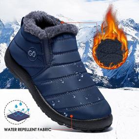 img 2 attached to Stay Warm And Dry In Style: DUOYANGJIASHA Women'S Waterproof Snow Boots With Fur Lining