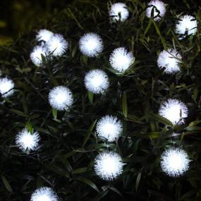 img 2 attached to Solar Powered Outdoor Waterproof LED String Lights, Smartyard Decorative Night Light For Garden, Patio, Camping Party Holiday Wedding (White Dandelion Ball)