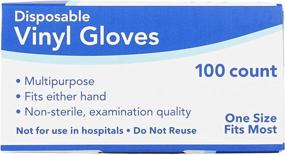 img 2 attached to 🧤 Premium 100 PCS Multipurpose Disposable Vinyl Gloves - Non-Sterile, Powder-Free, Latex-Free - Universal Fit for All Hands